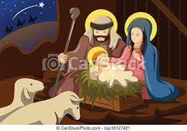 A Vector Illustration Of Joseph Mary And Baby Jesus For Nativity Concept Canstock