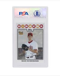 A look at max scherzer rookie cards as nats pitcher makes more history. Trading Cards Usa Baseball National Team Usa56 Max Scherzer Nationals Rookie Psa 9 Graded Card 2005 U D Sports Collectibles