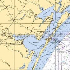 Texas Corpus Christi Nautical Chart Decor