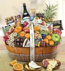 Send someone a special surprise with the gift baskets from fruitbouquets.com. With Sympathy Fruit Sweets Gift Basket