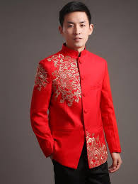 Embroidered Men S Wedding Tang Jacket Chinese Clothing Traditional Chinese Clothing Chinese Wedding Dress