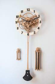 Made This Wooden Mechanical Clock What Do You Think In 2021 Wooden Gear Clock Wooden Clock Kits Wooden Clock Plans