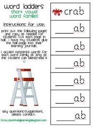 Using these first grade math worksheets will help your child to Word Ladders Short Vowels Word Ladders Positive Learning Word Families