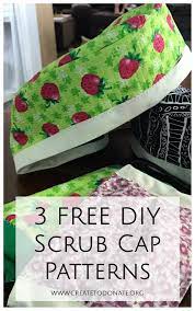 Make a surgical cap with this free surgical cap sewing pattern download. 3 Easy Diy Scrub Cap Patterns