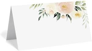 Allow your guests to easily find their names and table number. Amazon Com Bliss Collections Floral Place Cards For Wedding Or Party Seating Place Cards For Tables Scored For Easy Folding Blush Flower Design 50 Pack 2 X 3 5 Inches Kitchen Dining