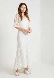 Yas Bridal Yasmessi Maxi Dress Suknia Balowa Star White Zalando Pl Gala Jurken De Jurk Lace Wedding Dress