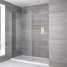 Walk in showers are not just for wet rooms. Milano Portland Recessed Walk In Shower Enclosure With Tray And Hinged Return Panel Choice Of Sizes