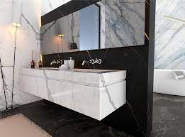 Matte black hexagon tiles for a gorgeous monochrome bathroom. Bathroom Tile Ideas Use Large Tiles On The Floor And Walls Realgres