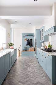 Black cabinets are an elegant option that feels way more glam than plain white. 75 Beautiful Kitchen With Blue Cabinets And Granite Countertops Pictures Ideas July 2021 Houzz
