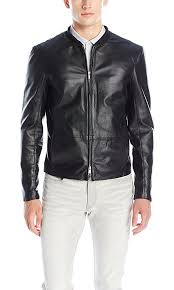 A X Armani Exchange Men S Classic Leather Jacket Black Large Best Price With Images Classic Leather Jacket Leather Jacket Armani Exchange Men