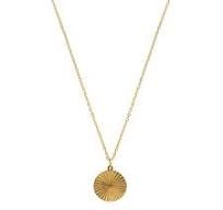Tarnish Resistant 14k Gold Plated Medallion Burst Pendant Necklace