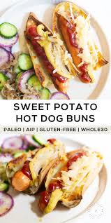 Sweet Potato Hot Dog Buns Paleo Whole30 Aip Gluten Free Hot Dog Buns Hot Dog Recipes Sweet Potato Buns