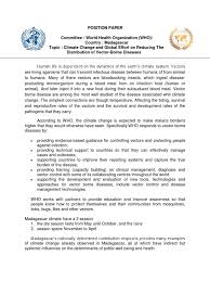 In an effort to streamline the process for both delegates and munum staff, we will be accepting position paper submissions via google form for munum xxxiv. Position Paper Vector Epidemiology Infection