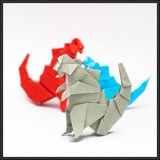 How To Fold An Origami Godzilla Papercraftsquare Com Origami Godzilla Godzilla Birthday Party Godzilla Birthday