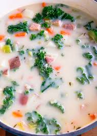 Leftover Ham Soup With Potatoes White Beans And Kale Smile Sandwich Recipe Ham And Bean Soup Ham Soup Ham And Beans