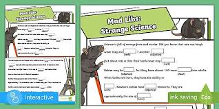 Ver y descargar calidad : Interactive Pdf Mad Libs Strange Science Teacher Made