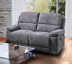 Große auswahl an sofas mit relaxfunktion: Sofa In Microfaser Grau Relaxfunktion 2 Sitzer Kaufen Bei Lifestyle4living Mobelvertrieb Gmbh Co Kg