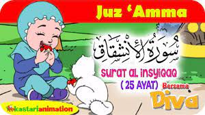 Qs Al Insyiqaq Mengaji Juz Amma Bersama Diva Kastari Animation Official Lagu Belajar Diva
