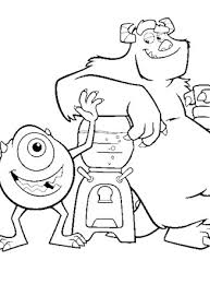 Disney coloring book for kids, children, toddlers. Monsters Inc Coloring Page Monsters Inc Sulley And Mike All Kids Network