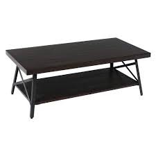 It's crafted of both engineered wood and solid wood for enduring beauty. Wallace Bay Chandler 48 Inch Long Rustic Decor Indoor Home Open Storage Coffee Cocktail Table Pine Dark Brown Target