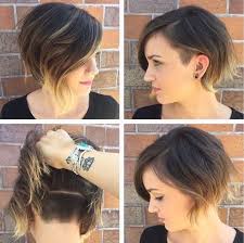 Carre Plongeant Degrade Sidecut Nuque Rasee Coupe De Cheveux Cheveux Courts Coupe De Cheveux Courte