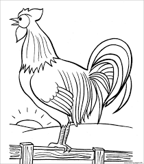 The truth is, there's something inside us all that yearns for the simplicity of living off the land. Rooster Crowing In The Morning Coloring Page Coloringbay