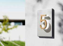 Backlit led house numbers from luxello measure eight inches high and are available. Led Lighted House Number Vertical Backplate 5 Luxello Australia
