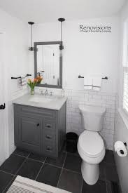 Pin By Ashley Morrison On Decorating In 2020 Black Floor Tiles Black Tile Bathrooms Gray Tile Bathroom Floor