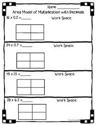 Download some of these worksheets for free! 5 Nbt B 7 Area Model With Multiplication Of Decimals Worksheet Practice