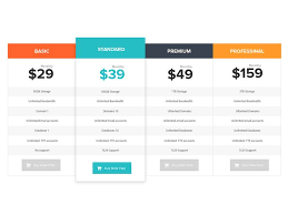 Pricing Table Pricing Table Information Poster Design