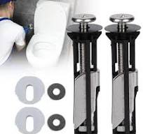Heavy Duty Toilet Seat Mounting Kit - 304 Stainless Steel Top-Fix Bolts -  Universal Replacement Hardware Set for Standard Toilets - 6x2cm Black ...