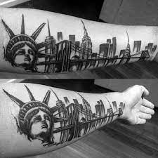 New york startup aims to leave a mark with ephemeral tattoos. 60 New York Skyline Tattoo Designs For Men Big Apple Ink Ideas