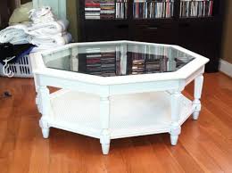 Octagon Wood Glass Coffee Table 60 Cwe Wood Glass Coffee Table Refinish Flipping Furniture