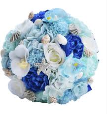 You can send us your ideas for a bridal bouquet or accessories online by emailing us at info@customfabricflowers.com. Amazon Com Wedding Bridal Bouquet Home Beach Seashell Wedding Bouquet Silk Roses Wedding Flowers Holding Tossing Flower Bride Rose Flowers Hydrangea Garden Bouquets Blue Beach Bouquet Starfish Bridal Bouquet Home Kitchen