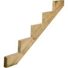 5 Step Pressure Treated Wood Stair Stringers In The Outdoor Stair Stringers Department At Lowes Com