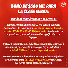 El bono de 500 mil es parte de las medidas de protección a la clase media del gobierno y busca favorecer a miles de familias cuyos ingresos han disminuido producto de la pandemia y que tenían ingresos de entre $400 mil y $2 millones ¿si recibo el ife puedo postular al bono clase media? 24 Horas On Twitter El Presidente Anuncio El Plan Que Busca Fortalecer La Ayuda A La Clase Media De Manera Que Puedan Enfrentar La Pandemia De Coronavirus Covid 19 Donde Se Dara