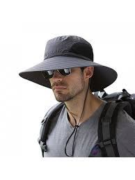 Waterproof Sun Hat Outdoor Uv Protection Bucket Mesh Boonie Hat Adjustable Fishing Cap Dark Gray Cy184rmtwx3 Mens Sun Hats Wide Brim Sun Hat Wide Brim Hat Men
