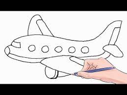 Add 3 quadrilateral shapes to the thin end of the plane for the stabilizers, and draw 2 curved lines under each wing to make the engines. How To Draw An Airplane Easy Step By Step Youtube