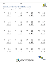 Each of the files is about 24 kb in size and contains three pages of exercises. 2 Digit Addition Worksheets