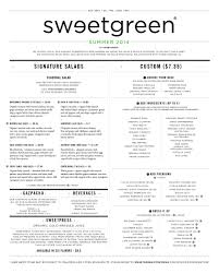 Sweetgreen Menu Restaurant Menu Design Menu Inspiration Menu Design