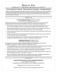 Sample Resume For A Health Information Technician Medical Resume Medical Coding Resume