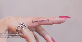 Maybe you would like to learn more about one of these? Love Yourself Tattoo On The Middle Finger