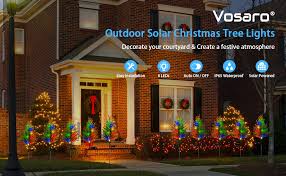 25 fun solar powered yard decor ideas. Yard Decoration Solar Power Multi Color Flickering Pine Lights For Patio Lawn Pathway Solar Ground Lights Ip65 Waterproof Vosaro Solar Christmas Tree Lights Solar Garden Lights Tree Outdoor 2pcs Tools Home Improvement