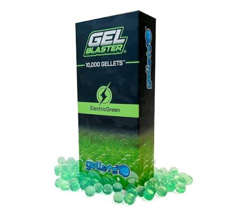Gel Blaster Gellets Water Bead Blaster Ammo, Non-Toxic, 10k Count, Electric Green