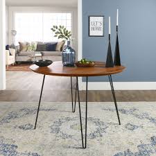 Manor Park Mid Century Modern Round Dining Table Walnut Walmart Com In 2020 Mid Century Modern Dining Table Round Round Dining Table Modern Mid Century Round Dining Table