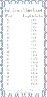 Full Circle Skirt Chart Sewing Patterns Sewing Sewing