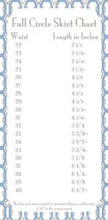 Full Circle Skirt Chart Sewing Patterns Sewing Sewing