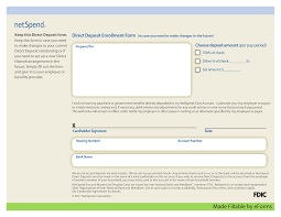 Where do i load my netspend prepaid card? Free Netspend Direct Deposit Authorization Form Pdf Eforms