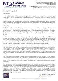 Gcse exams were scrapped because of schooling disruption caused by the pandemic, with teachers judgement being used to grade student performance. Year 11 Gcse Results Letter 20 08 20