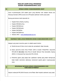 Syarat permohonan adalah seperti berikut Geran Usahawan Jwks 2020 Memberi Bintulu News Page Facebook
